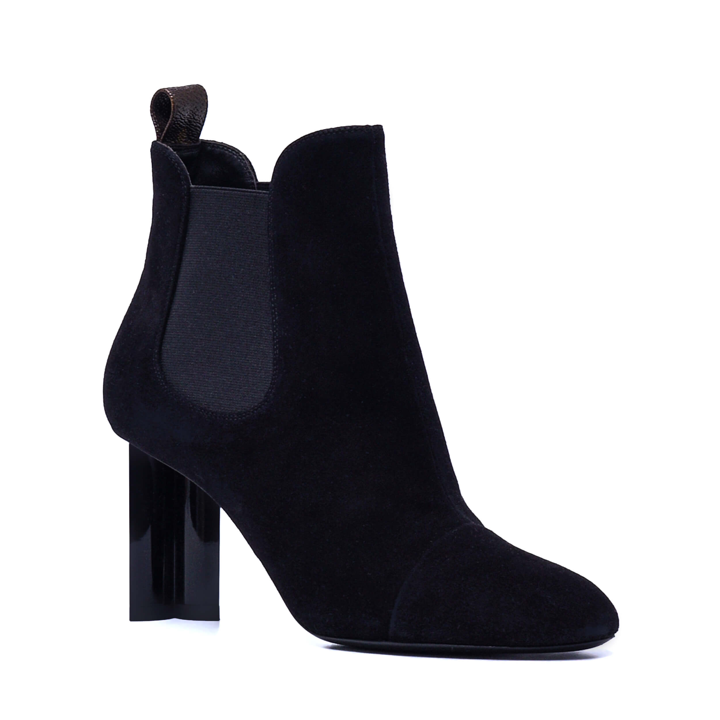 Louis Vuitton - Black Suede Uniform Ankle Boots / 38